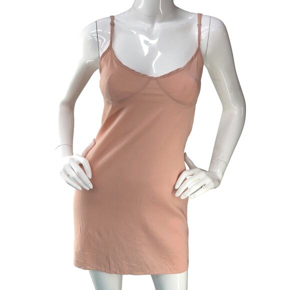 Fleur Du Mal Womens Size S Slip Dress Silk Short Double Scoop Adjustable Pink - Picture 11 of 15